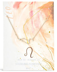 Station Constellation Pendant Necklace Necklace Sterling Forever Silver Leo (Jul 23 - Aug 22) 