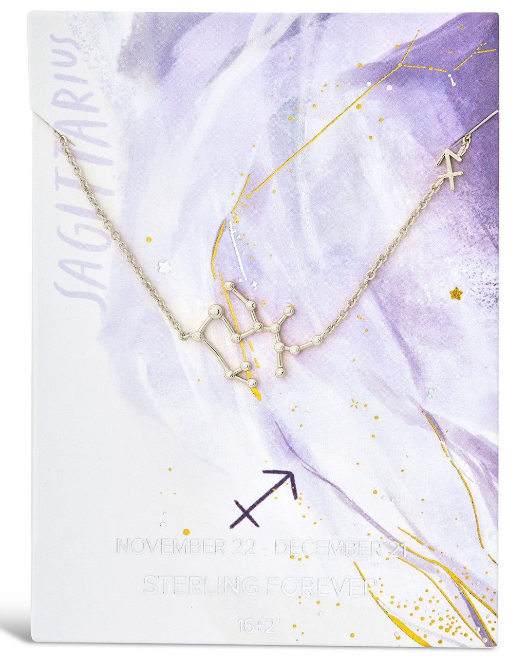 Station Constellation Pendant Necklace Necklace Sterling Forever Silver Sagittarius (Nov 22 - Dec 21) 