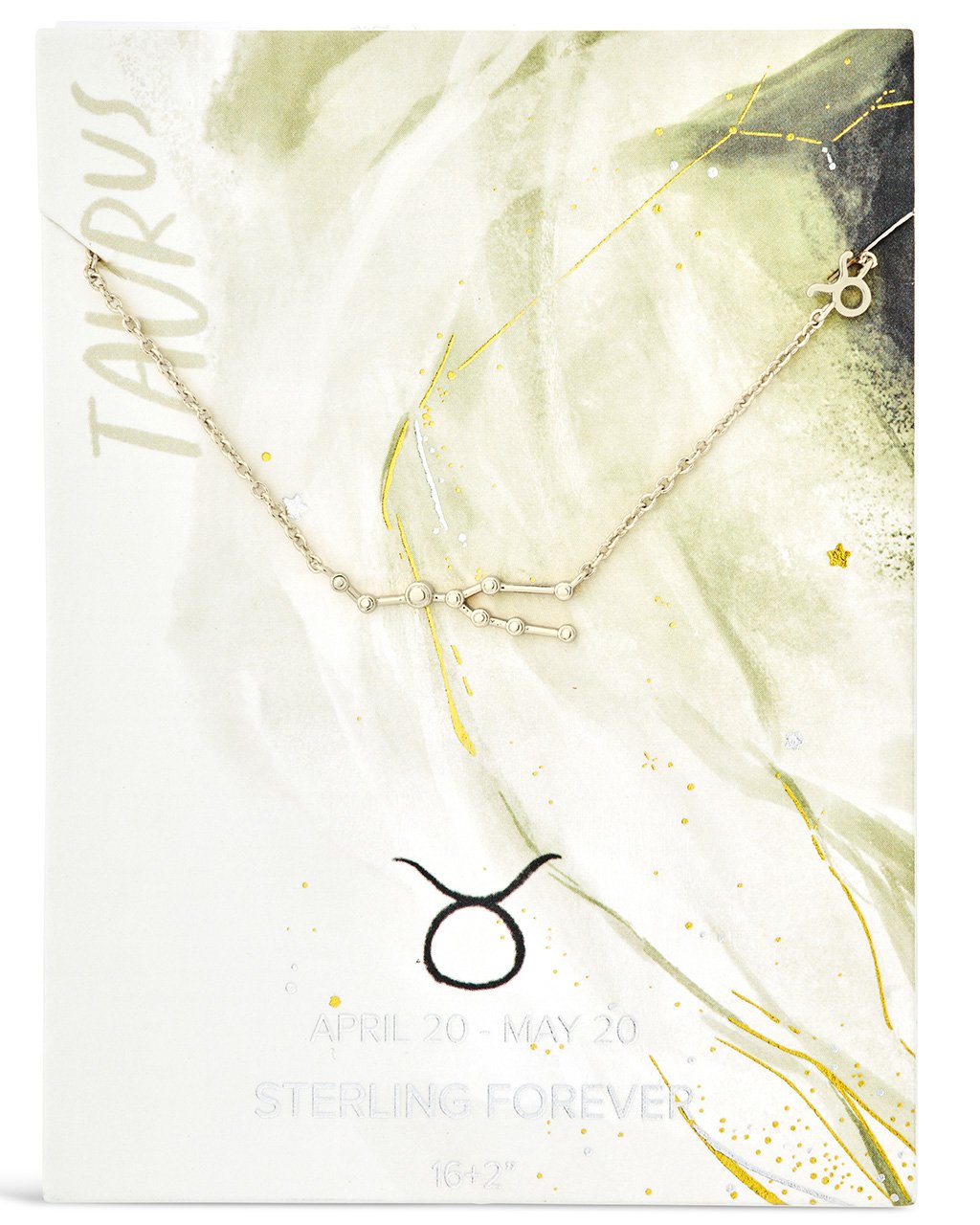 Station Constellation Pendant Necklace Necklace Sterling Forever Silver Taurus (Apr 20 - May 20) 