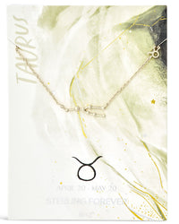 Station Constellation Pendant Necklace Necklace Sterling Forever Silver Taurus (Apr 20 - May 20) 