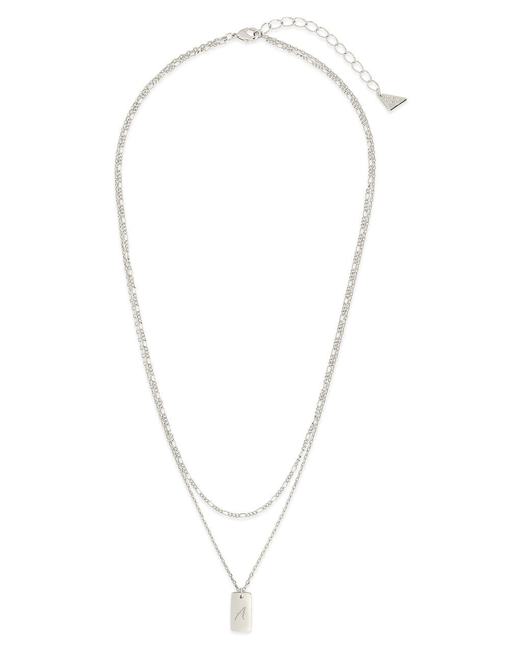 Layered Tag Initial Necklace Necklace Sterling Forever 