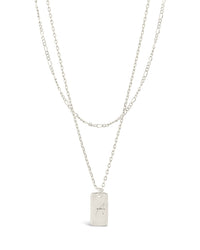 Layered Tag Initial Necklace Necklace Sterling Forever 