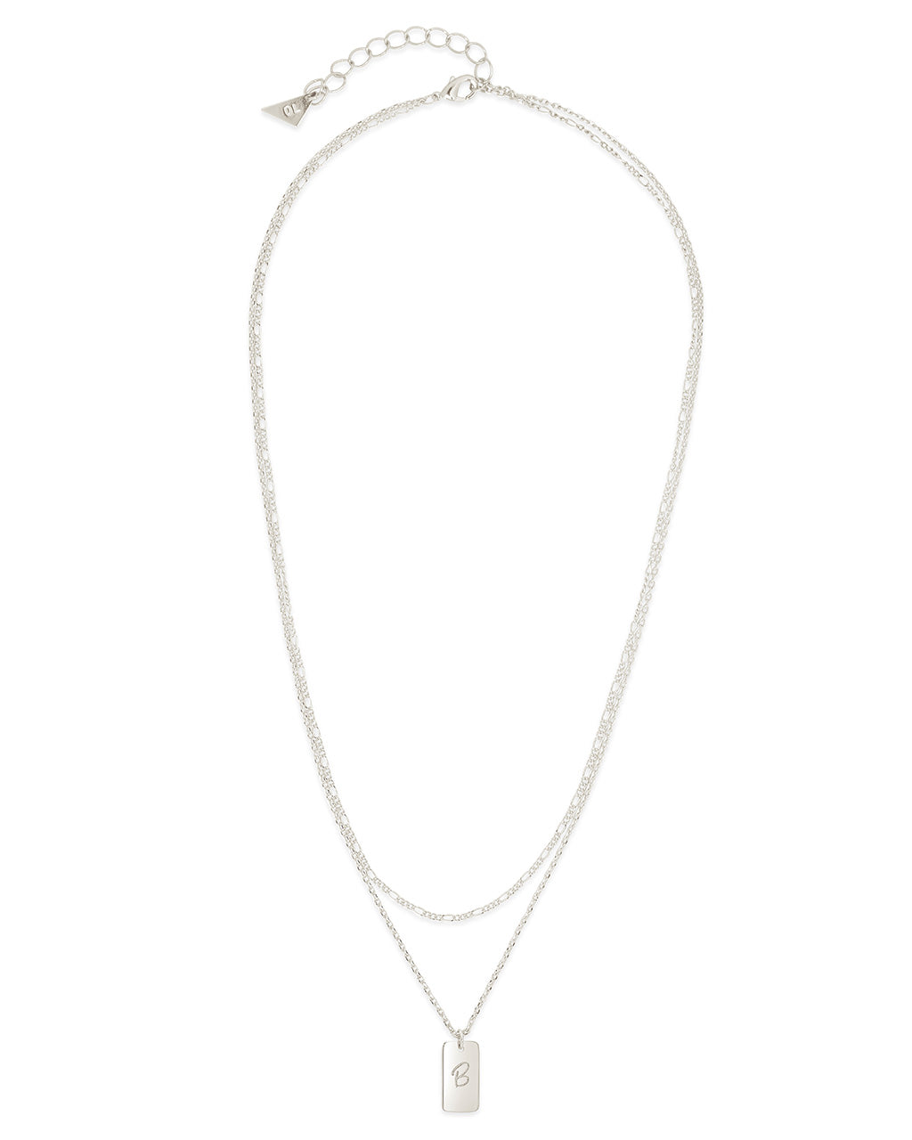 Layered Tag Initial Necklace Necklace Sterling Forever 