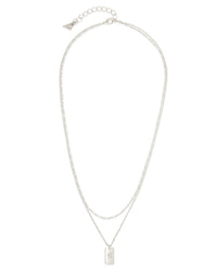 Layered Tag Initial Necklace Necklace Sterling Forever 
