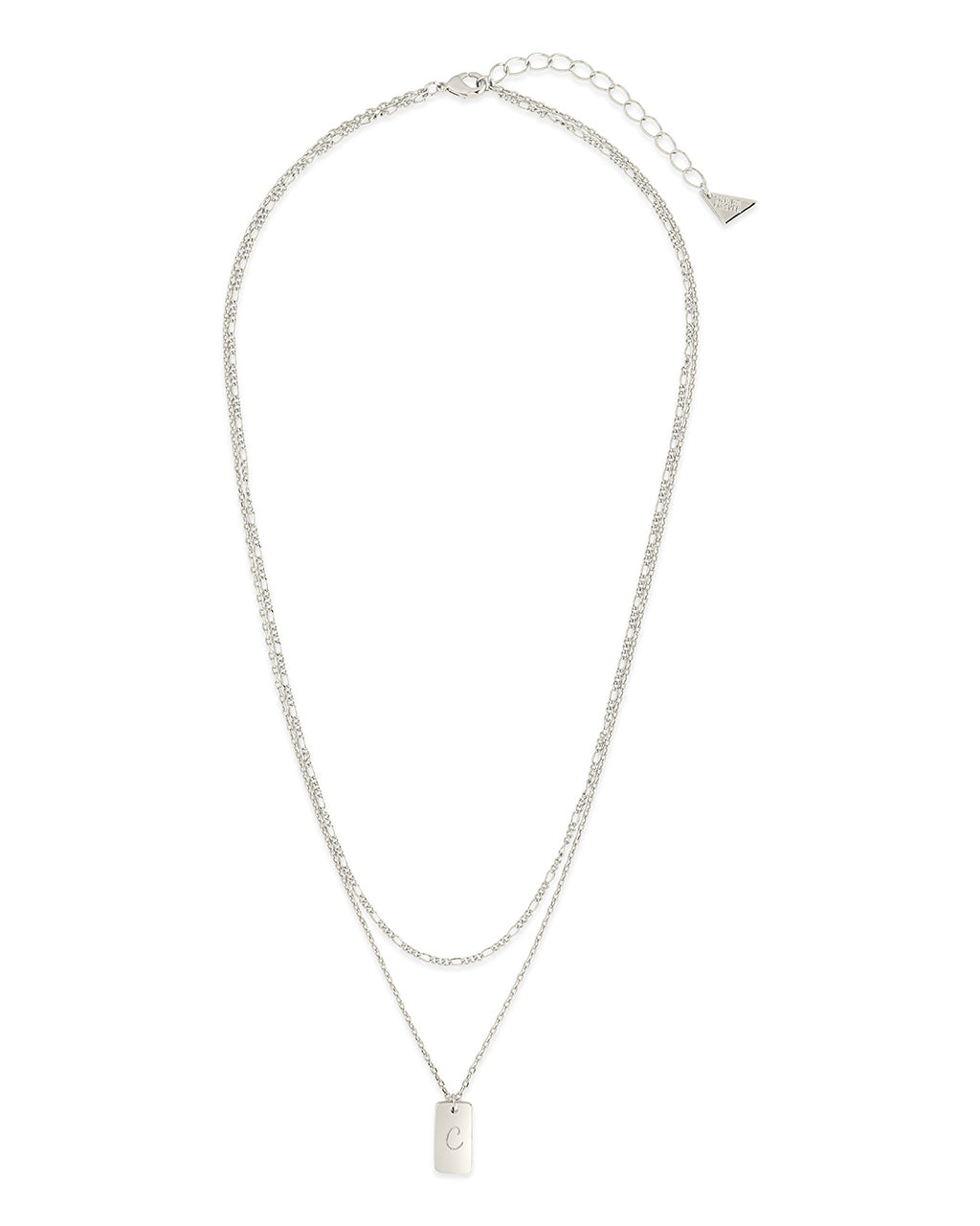 Layered Tag Initial Necklace Necklace Sterling Forever 