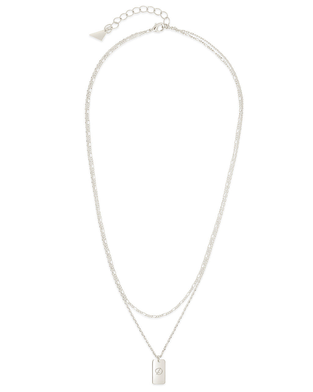 Layered Tag Initial Necklace Necklace Sterling Forever 