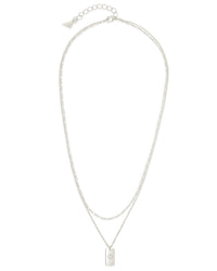 Layered Tag Initial Necklace Necklace Sterling Forever 