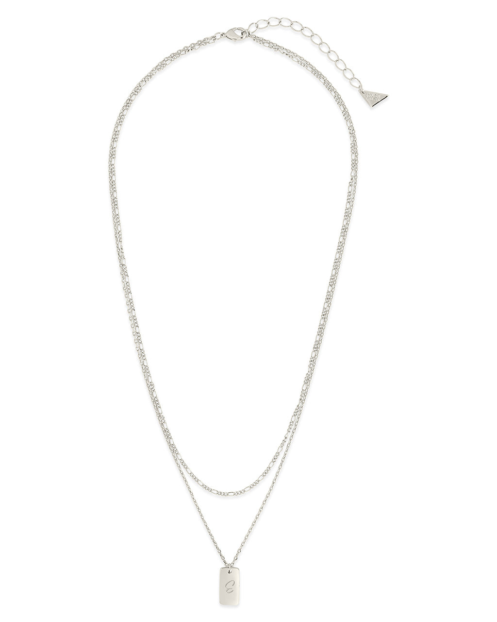 Layered Tag Initial Necklace Necklace Sterling Forever 