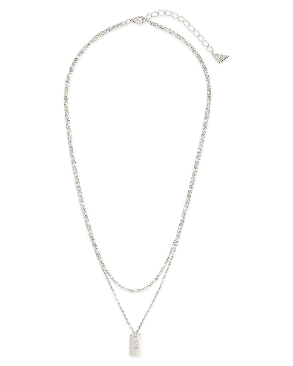 Layered Tag Initial Necklace Necklace Sterling Forever 