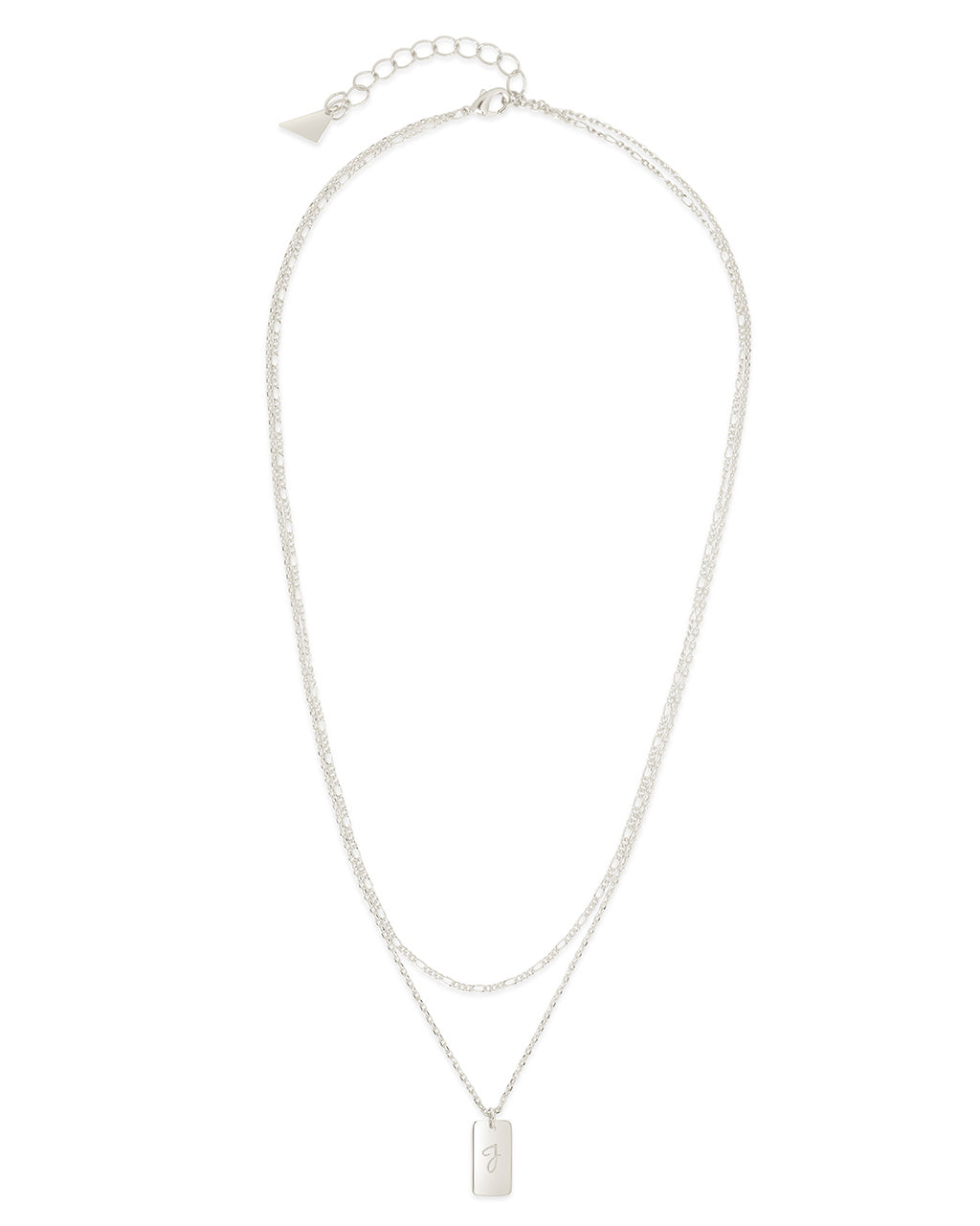 Layered Tag Initial Necklace Necklace Sterling Forever 