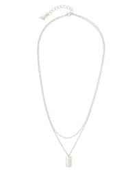 Layered Tag Initial Necklace Necklace Sterling Forever 
