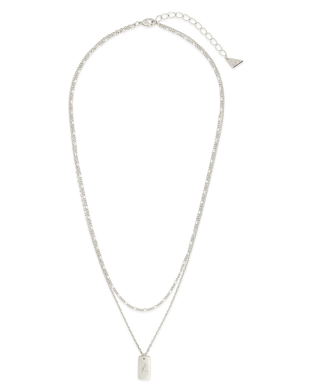 Layered Tag Initial Necklace Necklace Sterling Forever 