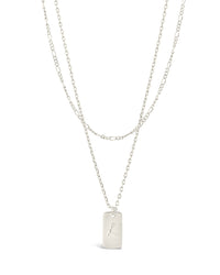 Layered Tag Initial Necklace Necklace Sterling Forever 