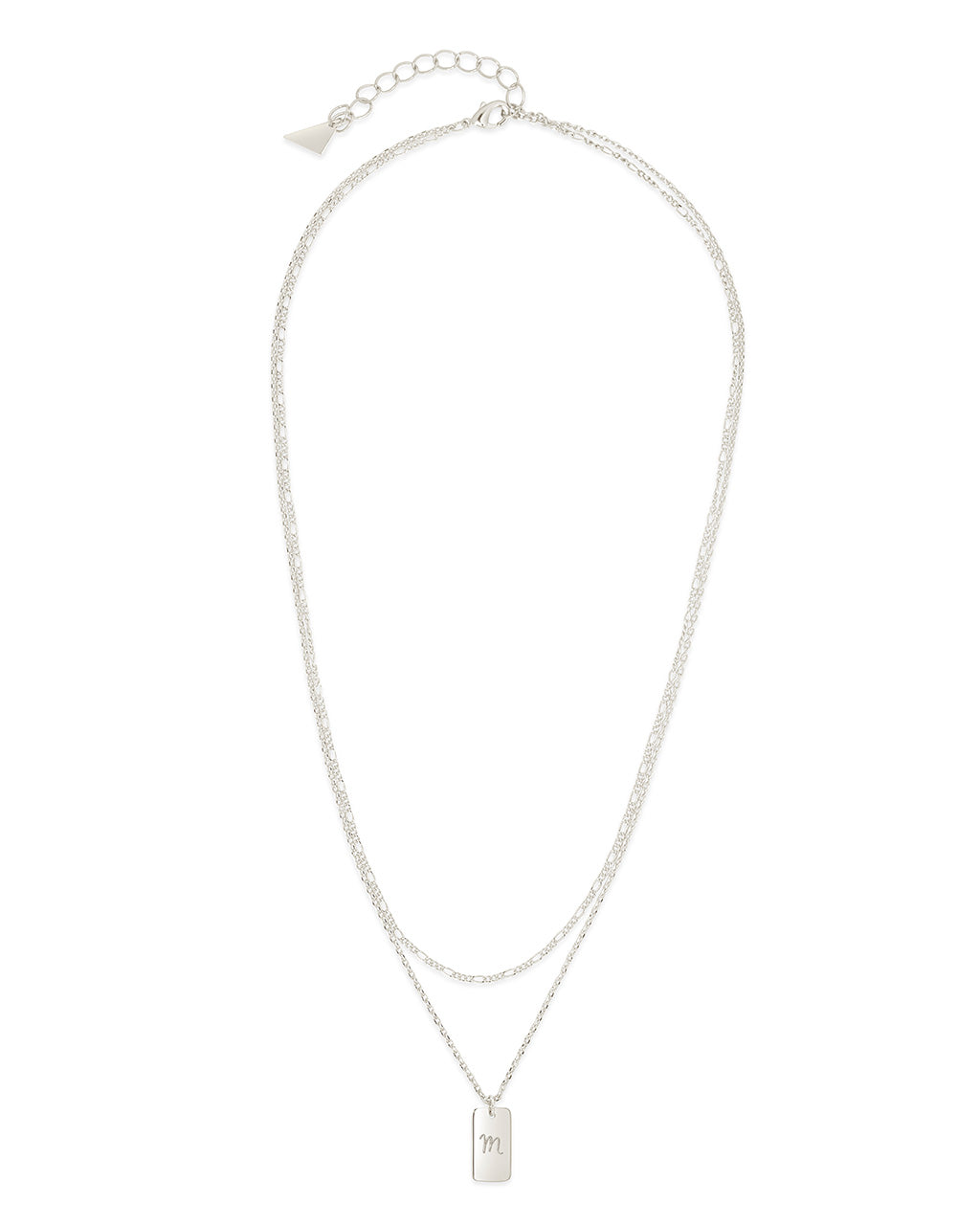 Layered Tag Initial Necklace Necklace Sterling Forever 
