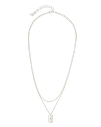 Layered Tag Initial Necklace Necklace Sterling Forever 