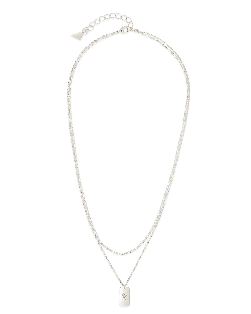 Layered Tag Initial Necklace Necklace Sterling Forever 