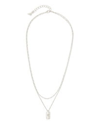 Layered Tag Initial Necklace Necklace Sterling Forever 