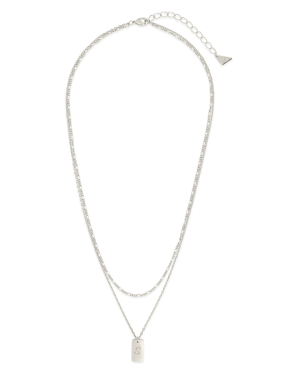 Layered Tag Initial Necklace Necklace Sterling Forever 