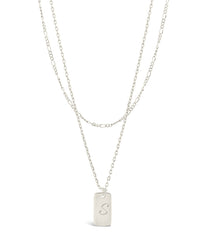 Layered Tag Initial Necklace Necklace Sterling Forever 