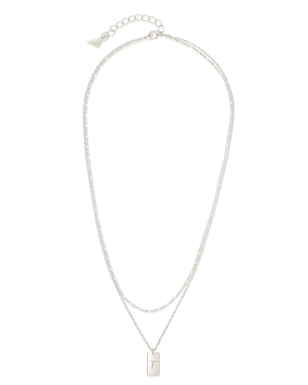 Layered Tag Initial Necklace Necklace Sterling Forever 