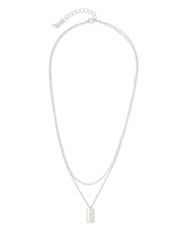 Layered Tag Initial Necklace Necklace Sterling Forever 