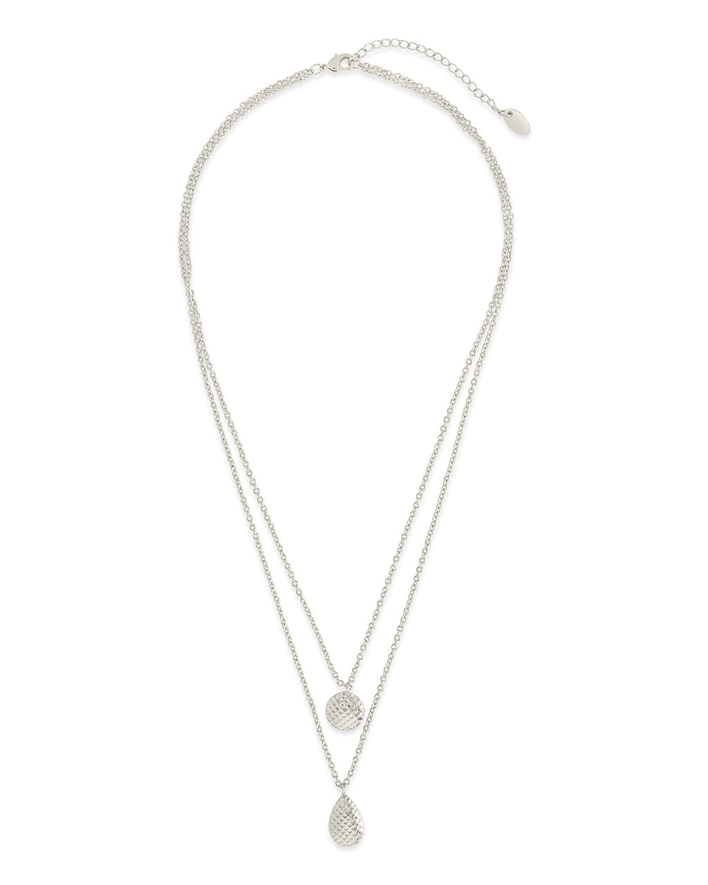 Aldari Layered Textured Pendant Necklace – Sterling Forever