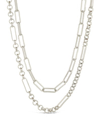 Shirin Layered Chain Necklace Necklace Sterling Forever Silver 