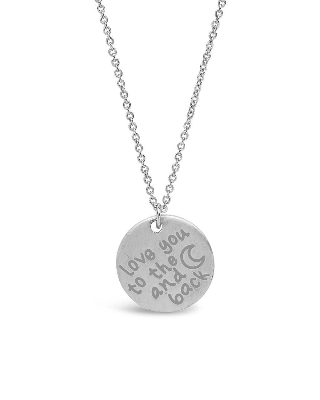 Sterling Silver Love You to the Moon & Back Pendant Necklace Necklace Sterling Forever
