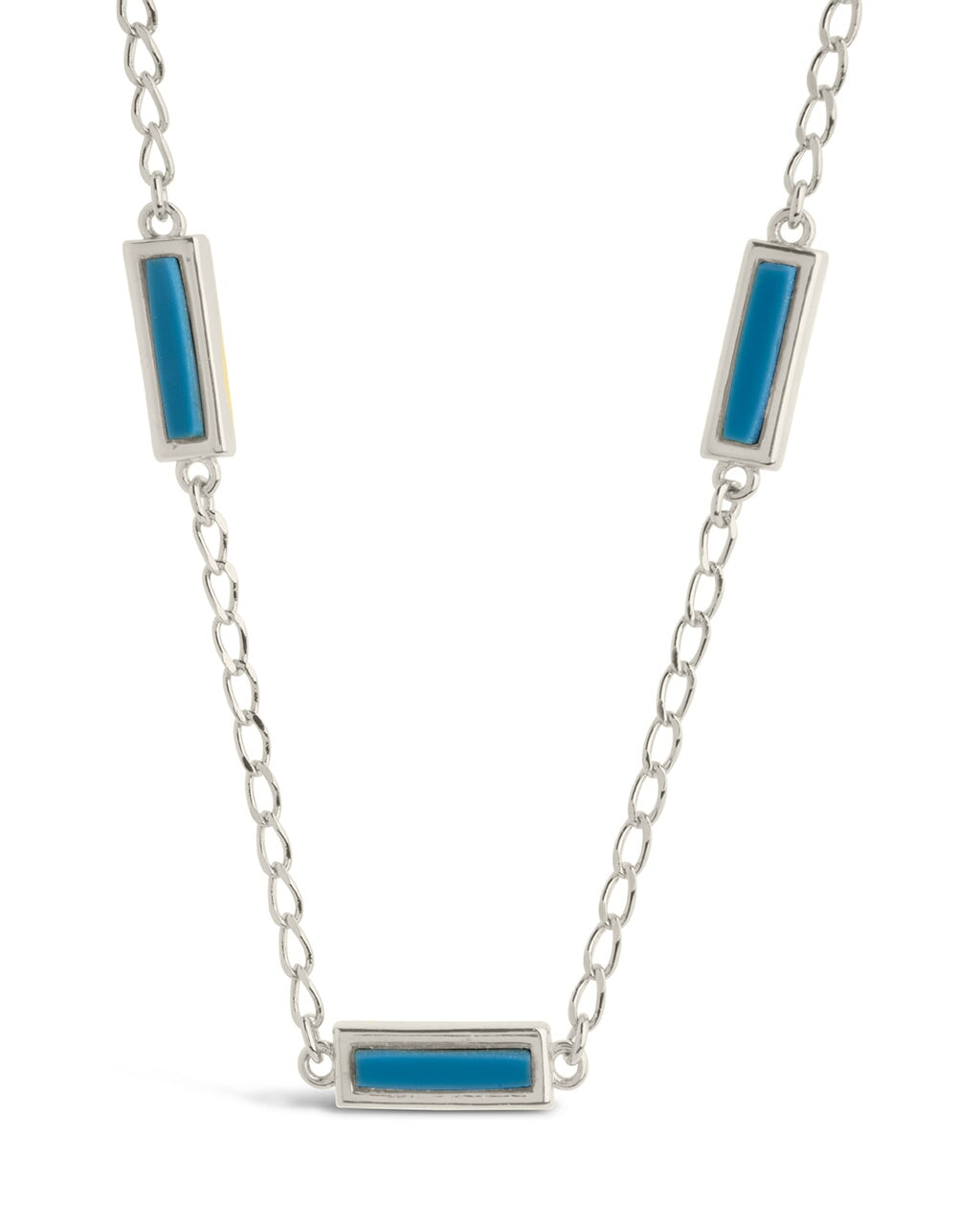 Pavati Necklace Necklace Sterling Forever Silver Turquoise 