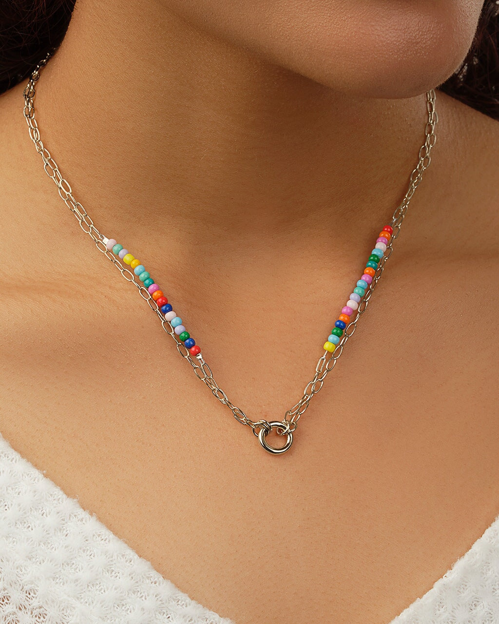 Iridiana Beaded Necklace Necklace Sterling Forever 