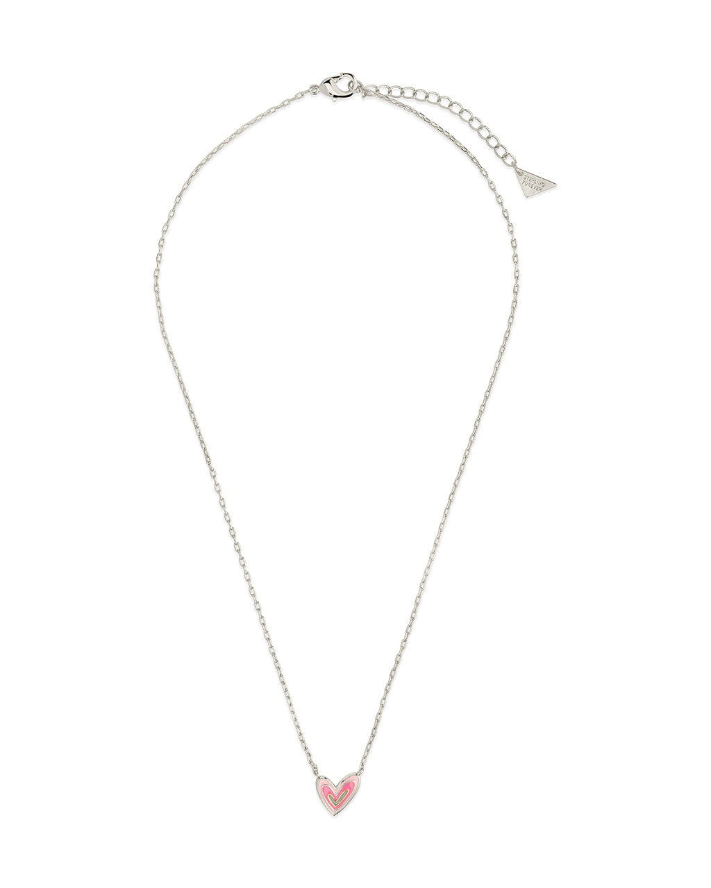 Amanda Enamel Heart Pendant Necklace Necklace Sterling Forever 