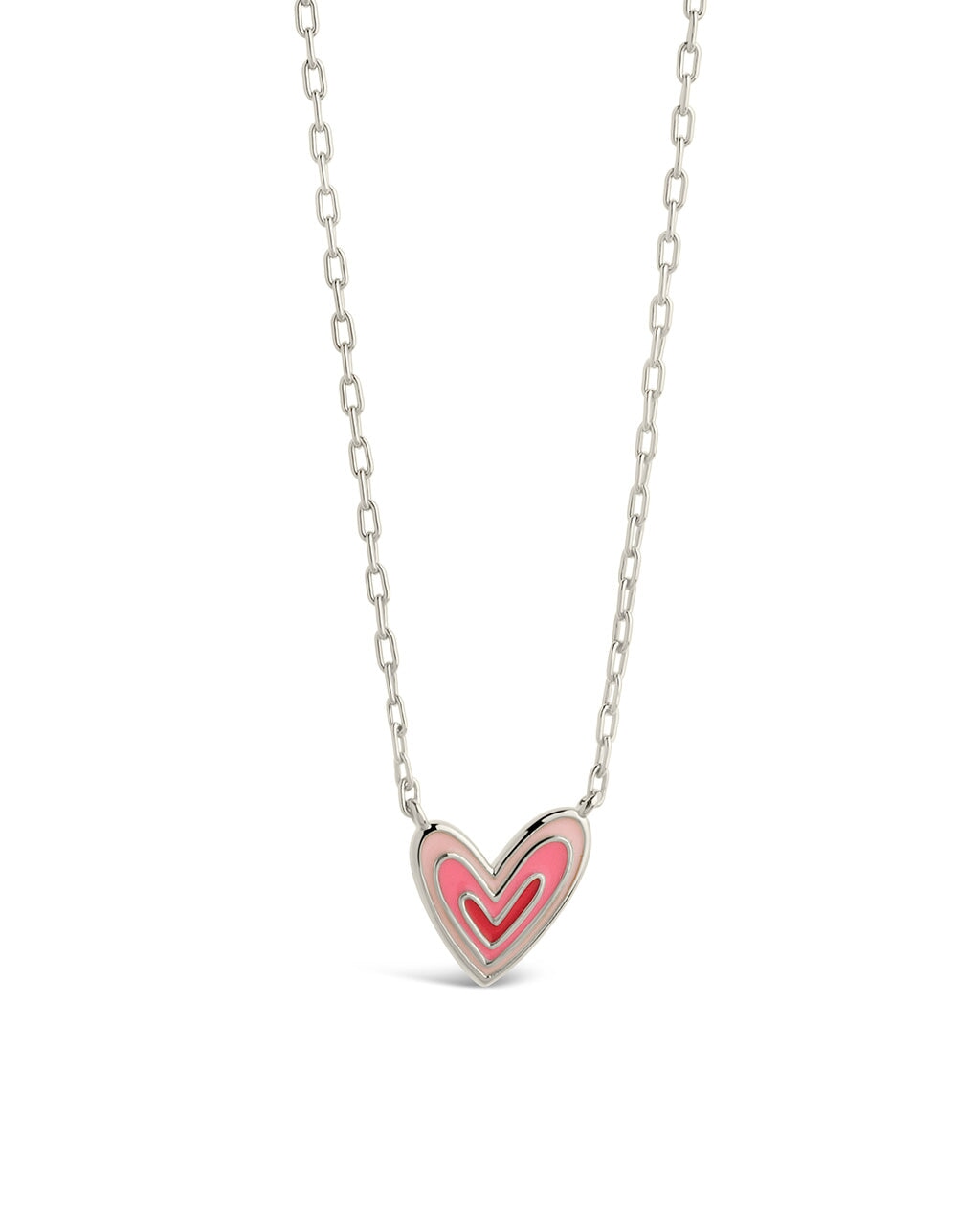 Amanda Enamel Heart Pendant Necklace Necklace Sterling Forever 