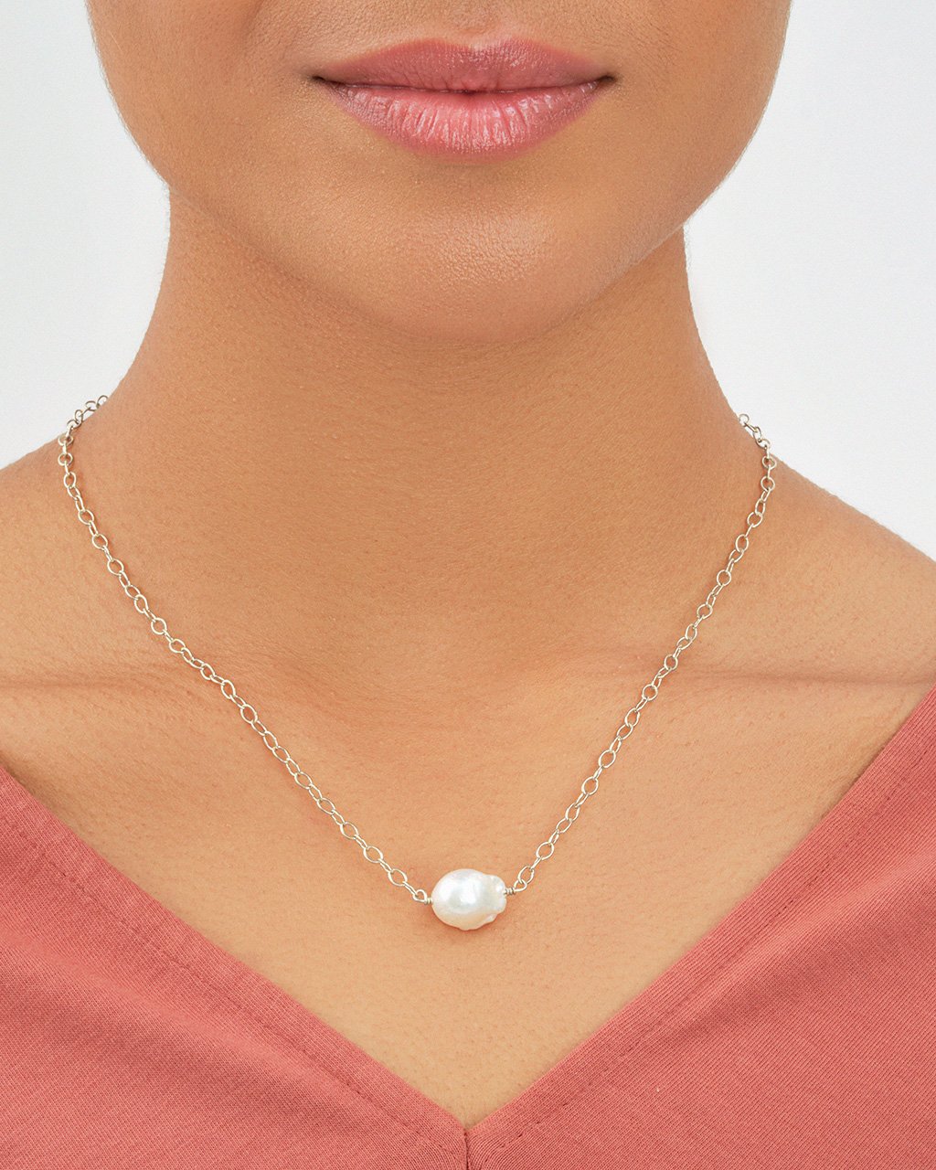 Medium Pearl Pendant Necklace Necklace Sterling Forever 