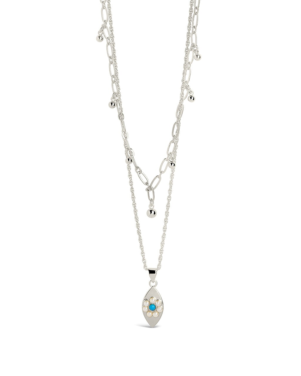 Varuna Evil Eye Layered Necklace Necklace Sterling Forever 