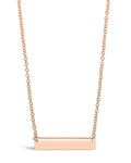 Sterling Silver Mini Bar Pendant Necklace Sterling Forever Rose Gold 