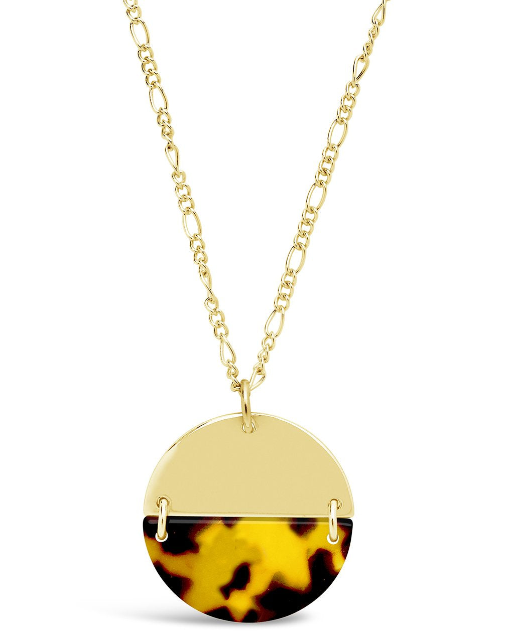 Resin Disk Necklace - Sterling Forever