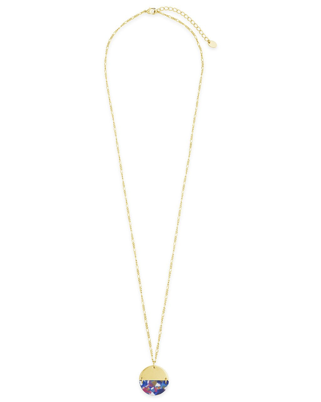 Resin Disk Necklace - Sterling Forever
