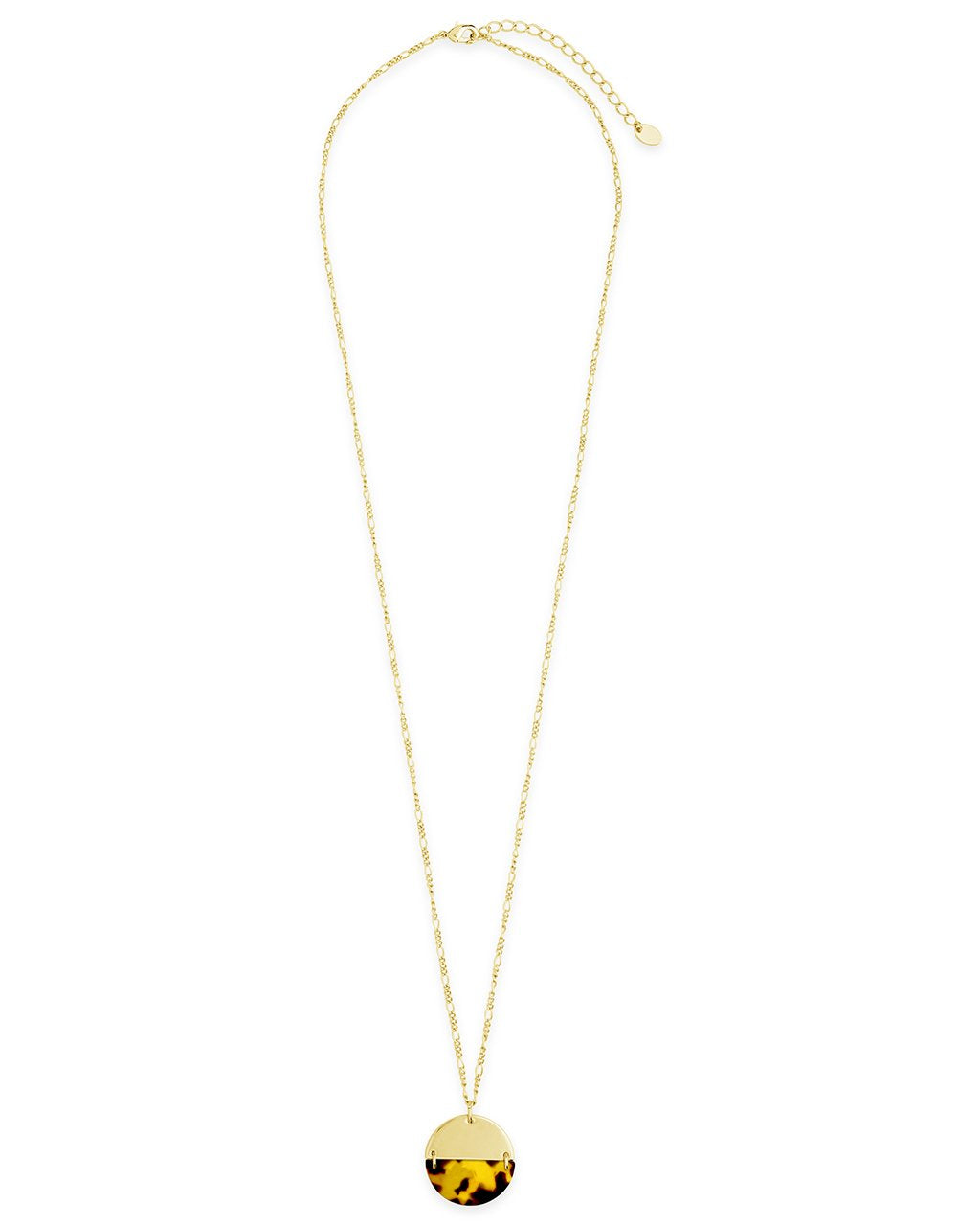Resin Disk Necklace - Sterling Forever