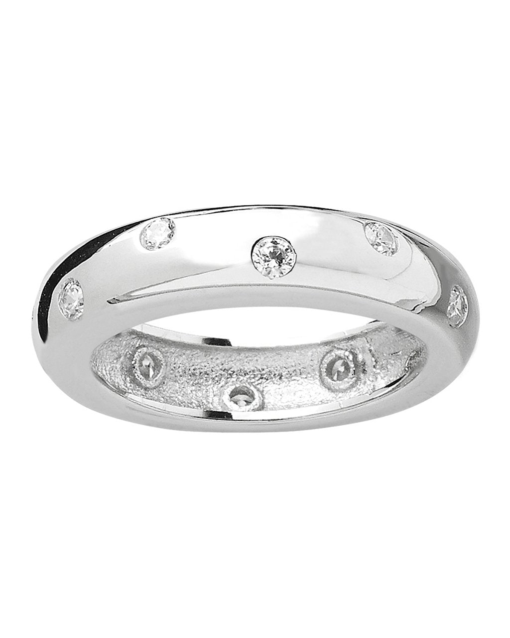 Sterling Silver Cubic Zirconia Etoile Band - Sterling Forever