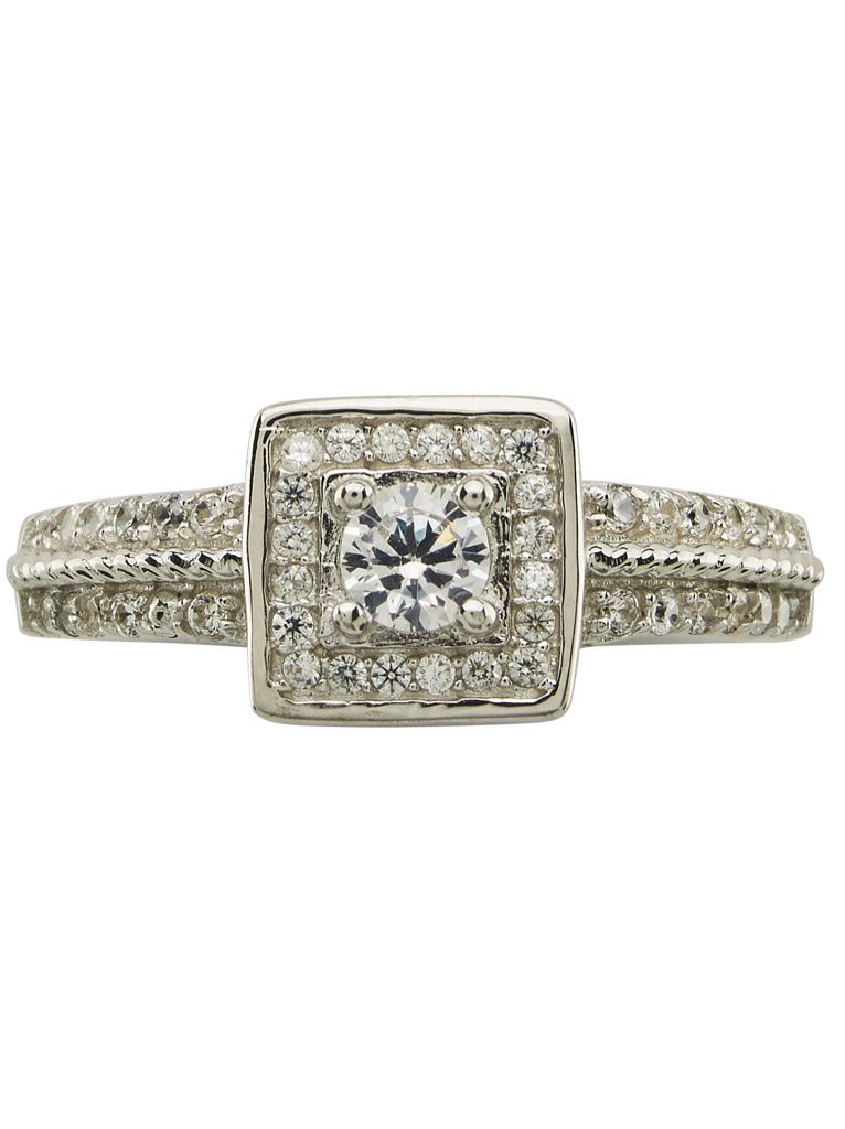 Sterling Silver Hollywood Legend Diamond CZ Ring - Sterling Forever