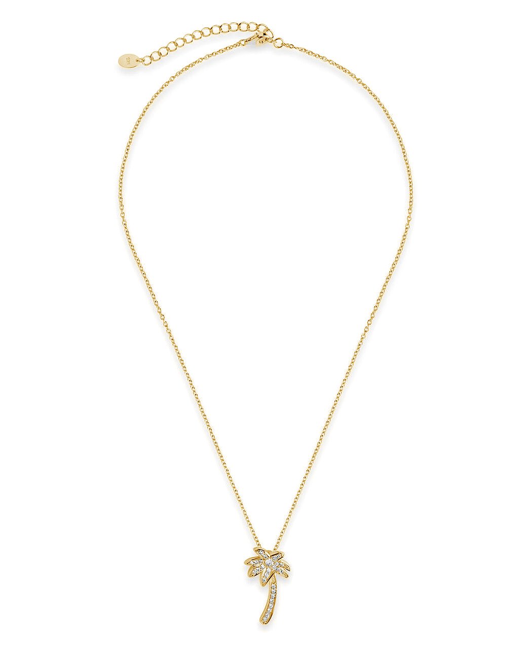 Sterling Silver Palm Tree Pendant Necklace - Sterling Forever