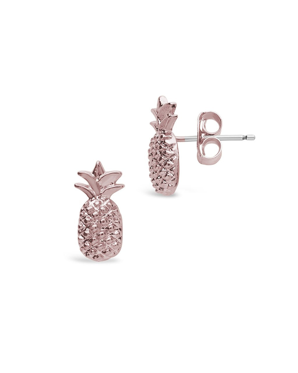 Sterling Silver Pineapple Stud Earrings - Sterling Forever