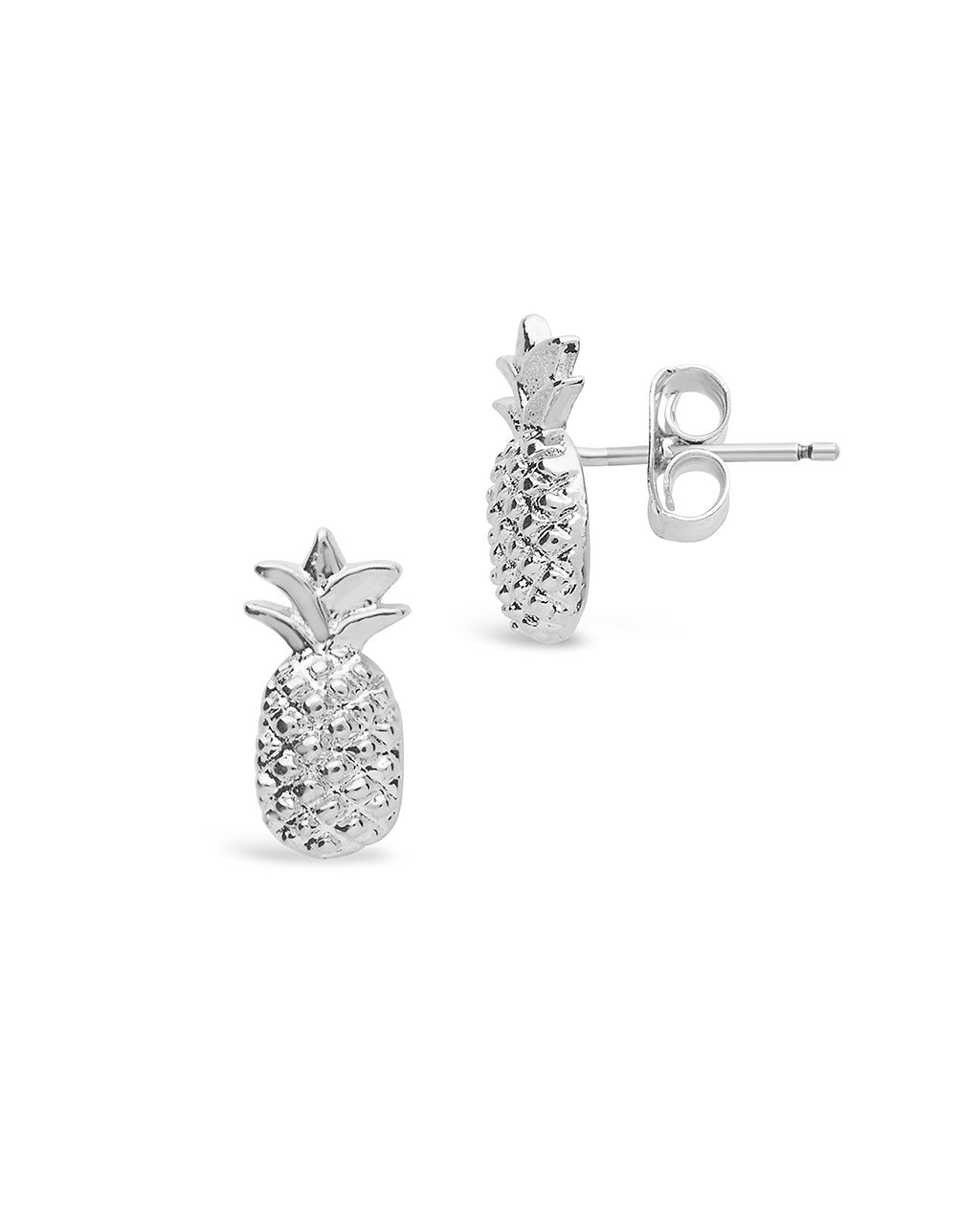 Sterling Silver Pineapple Stud Earrings - Sterling Forever