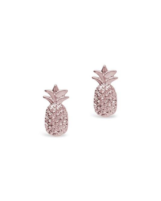 Sterling Silver Pineapple Stud Earrings - Sterling Forever