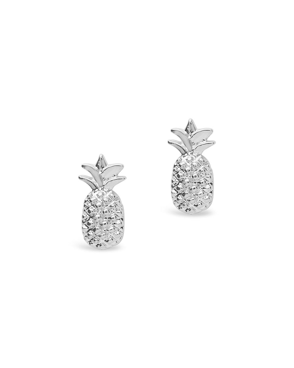 Sterling Silver Pineapple Stud Earrings - Sterling Forever