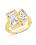 Tate CZ Ring Ring Sterling Forever Gold 6 
