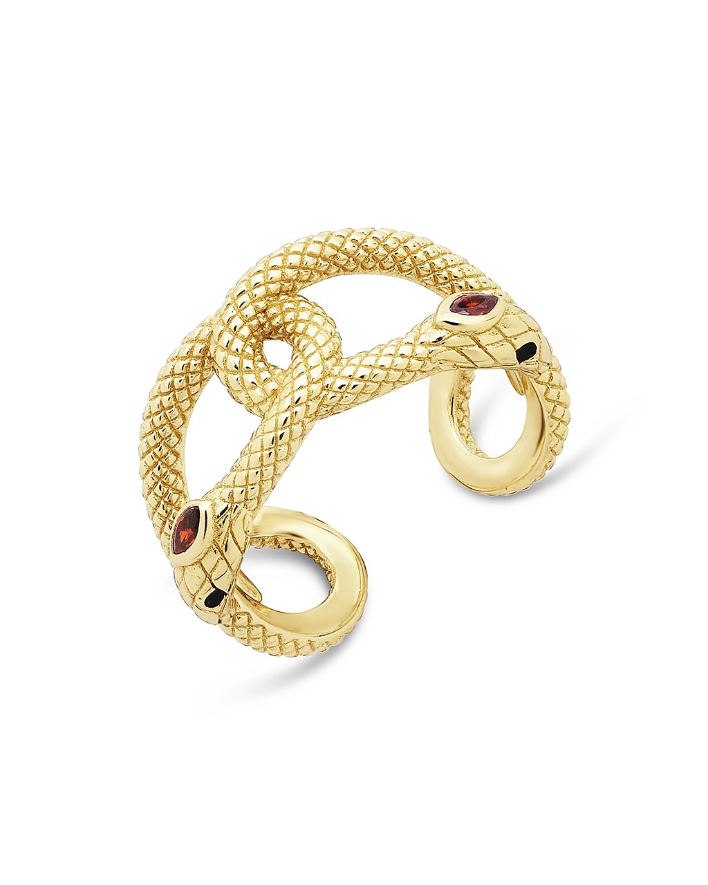 Sterling Silver Interlocking Snake Ring Ring Sterling Forever 