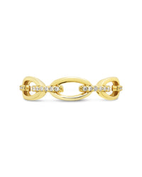Sterling Silver Open Chain Link Ring Ring Sterling Forever 