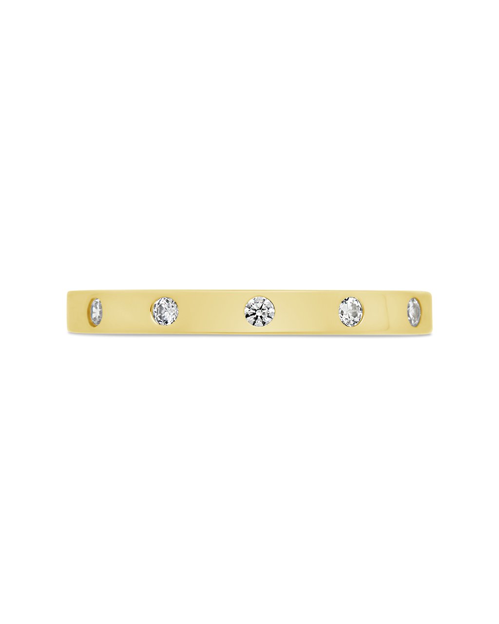 Sterling Silver Thin Classic Station Band Ring Ring Sterling Forever 