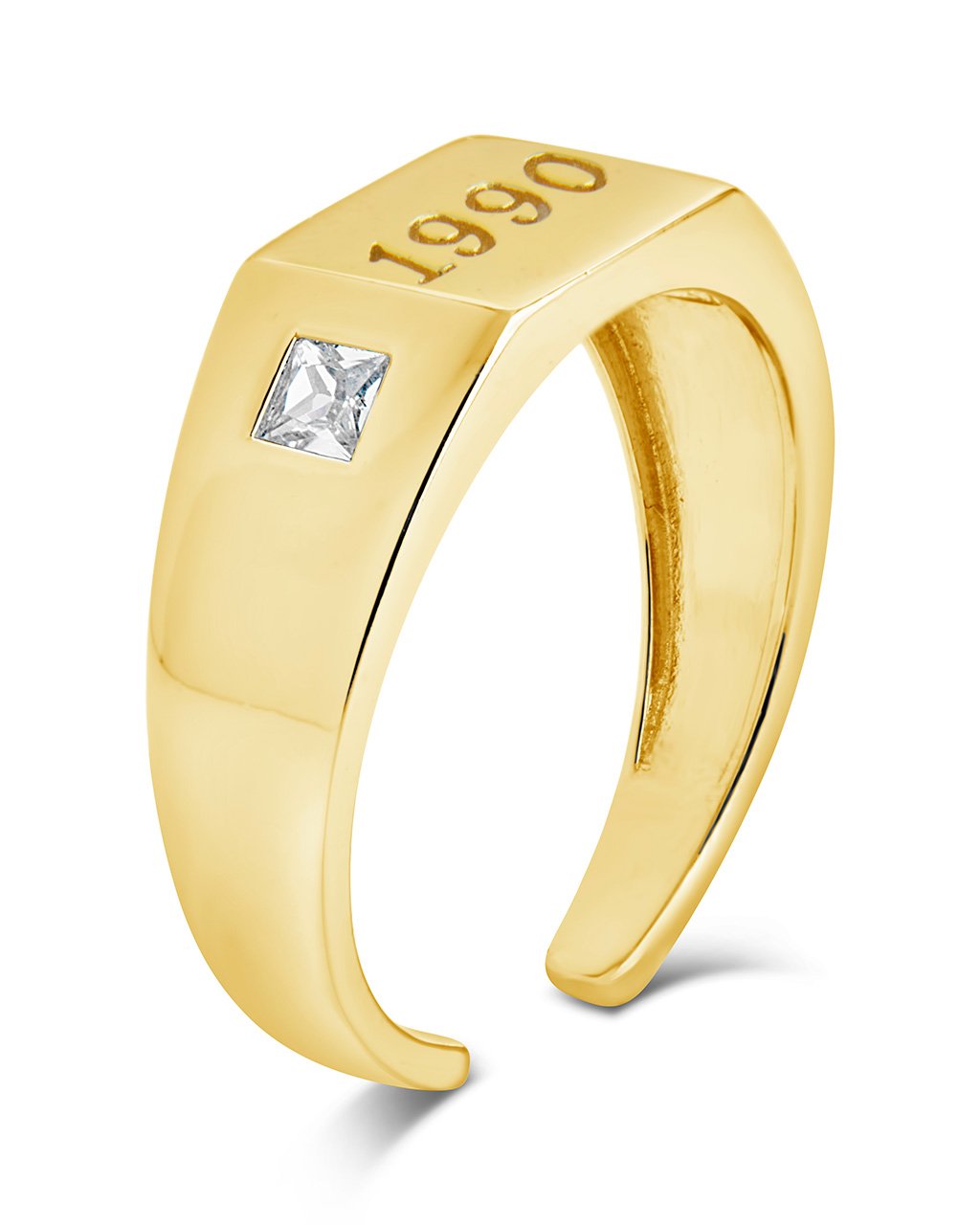 Sterling Silver Birth Year Signet Ring Ring Sterling Forever 